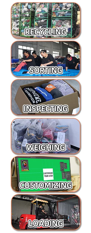 used brand clothes sorting